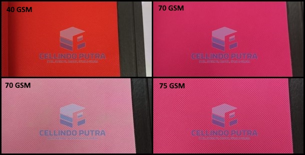 kain non woven merah pink 40 gsm 70 gsm