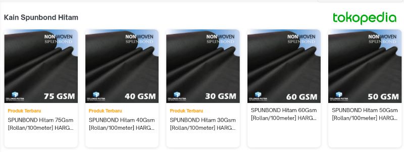 kain spunbond hitam tokopedia